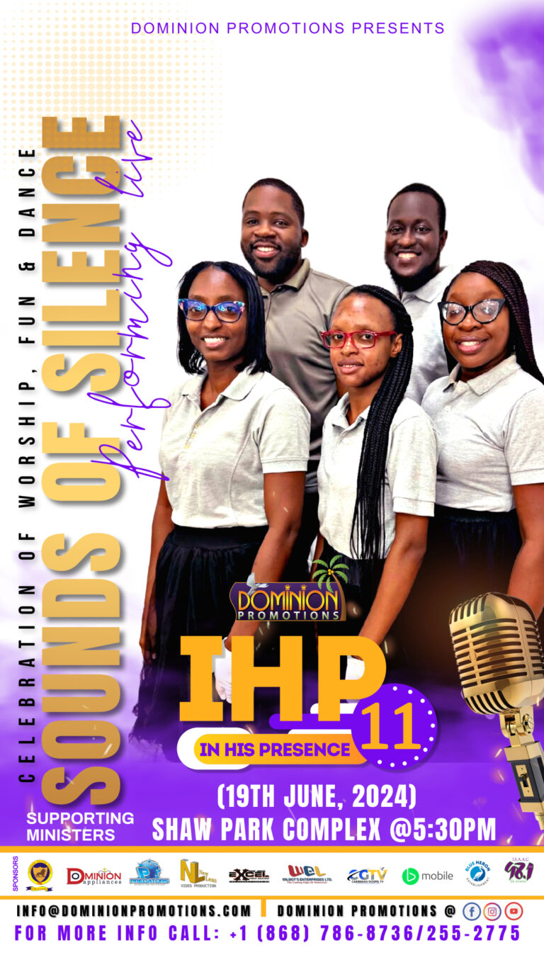 Sound Of Silence announcement graphic for In His Presence 11 at Shaw Park Complex, Tobago, 19 June 2024